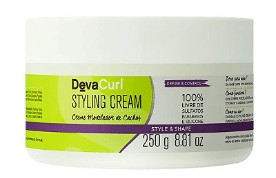 Deva Curl Styling Cream Creme Modelador de Cachos 250g