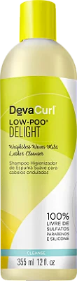 Deva Curl Low Poo Delight Shampoo de Espuma Suave para Cabelos Ondulados 355mL