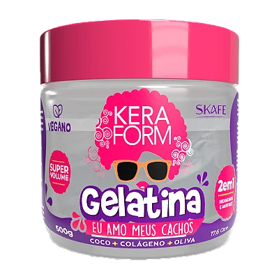 Gelatina Keraform Eu Amo Meus Cachos Skafe 500g