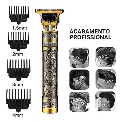 Máquina De Cortar Cabelo Recarregável Bivolt Barbeador Portátil Aparador De P