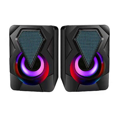DAFUSHOP 2 Caixa de Som Multimidia Digital Speaker USB Para computador Notebook