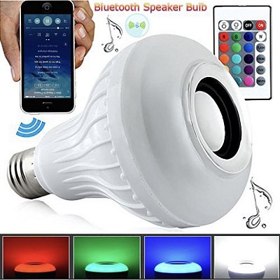 Lâmpada Led Music Bulb Bluetooth Bulbo Rgbw Festa Quarto Dj
