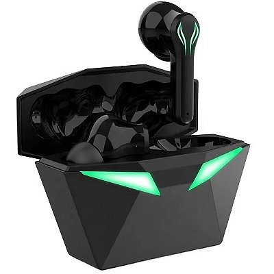 Fone Game Sem Fio Bluetooth Academia Treino Corrida It-blue Cor Preto Cor da luz