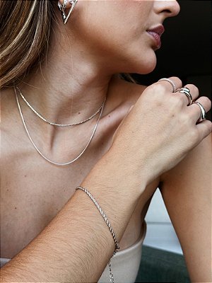 Pulseira Fio de Sol Prateada