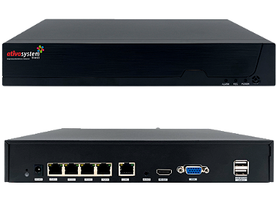 NVR IP Megapixel 4 canais IP POE + 8 Canais digitais