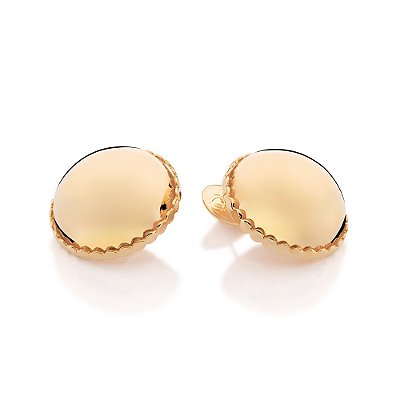 BRINCO BOTÃO MEIA ESFERA BANHADO A OURO 18K  ROMMANEL 527481