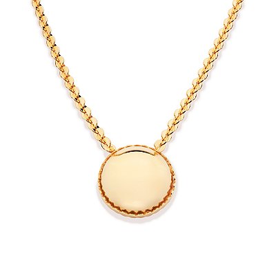 GARGANTILHA COM MEIA ESFERA BANHADO A OURO 18K ROMMANEL 532584