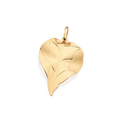 PINGENTE FOLHA ONDULADO BANHADO A OURO 18K ROMMANEL 542939