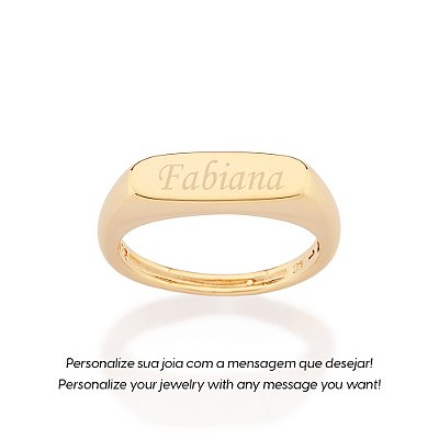 ALIANÇA PERSONALIZÁVEL BANHADO A OURO 18K ROMMANEL 513580