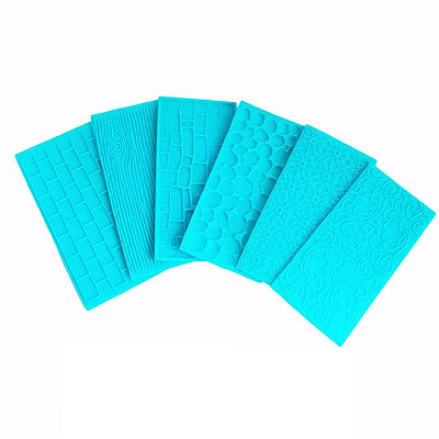 KIT 6 MOLDE FORMAS SILICONE BOLO FONDANT ARVORE PEDRA TIJOLO