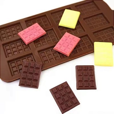 Forma Molde Silicone Chocolate Waffle Wafle Barra Tablete