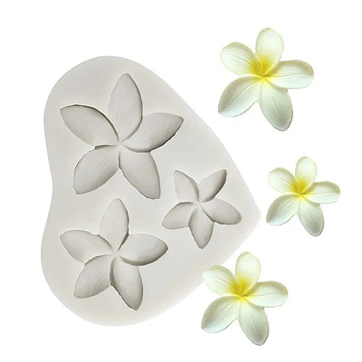 Molde Silicone Flores 8,5x7cm Bolo Doces Chocolate Fondant