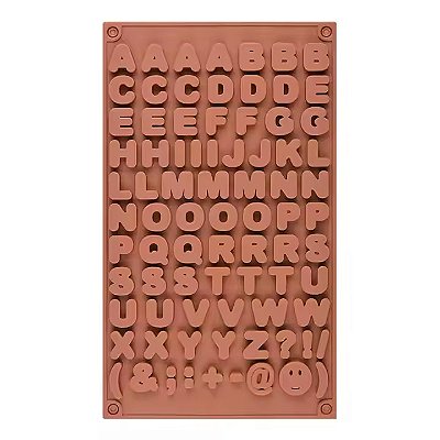 Forma Molde Silicone Letras Alfabeto 29.8cm Resina Biscuit