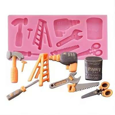 Molde Silicone Ferramentas Martelo Chave Fenda Furadeira