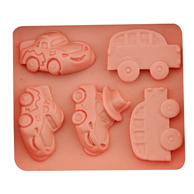 MOLDE SILICONE CARROS CARRINHOS RELAMPAGO FONDANT BISCUIT