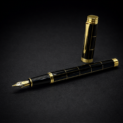 CANETA TINTEIRO EXECUTIVA METAL PONTA FINA 0,5MM LUXO GN2704