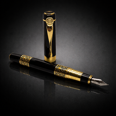 CANETA TINTEIRO EXECUTIVA PRESENTE LUXO METAL 0,5MM GN2705