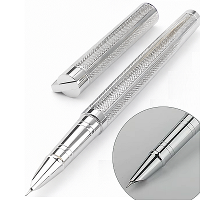CANETA TINTEIRO EXECUTIVA METAL 0,38MM PONTA EXTRA FINA LUXO