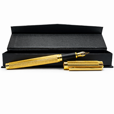 CANETA TINTEIRO EXECUTIVA PENA DOURADA 0,5MM LUXO E CAIXA
