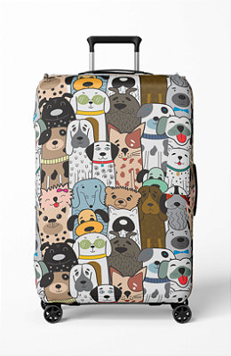 Capa Protetora Antifurto Mala Viagem Doguitos 10 23 32Kg