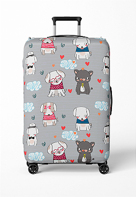 Capa Protetora Antifurto Mala Viagem Doguinhos 10 23 32Kg
