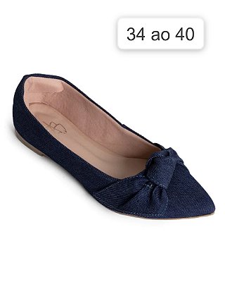 Sapatilha Feminina Confortável jeans