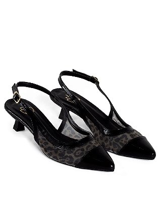 Sandália Feminina Salto Baixo Bico Fino