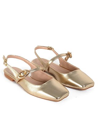 Sandália Feminina com Fivela Oval