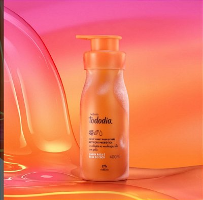 kit hidratante e body splash manga rosa e agua de coco