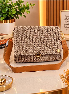 Bolsa Crochê Clássica Feminina