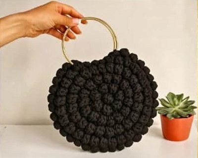 Bolsa crochê Suzana Redonda