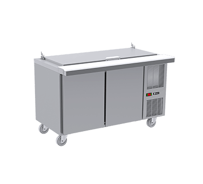 Mesa para preparo de saladas e sanduíches