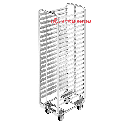 Carro Aberto Esqueleto GN1/1 com 20 Divisões para Resfriamento e Transporte