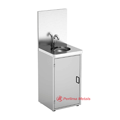 Lavatório de Mãos com Acionamento Timer Off e Armário Inferior