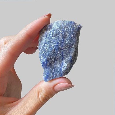 Quartzo Azul Bruto- Paciência, Comunicação, Sabedoria e Compreensão