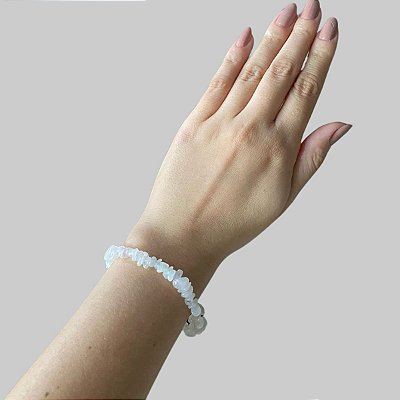 Pulseira de Quartzo Rosa- Pedra do Amor - Cura do Coração, Amor Próprio, Perdão e Gratidão