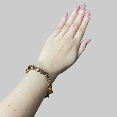 Pulseira de Olho de Tigre- Contra Inveja e Olhado; Autoconfiança; Coragem e Determinação