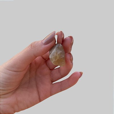 Pingente de Citrino Natural Rolado- Autoestima, Alegria e Prosperidade