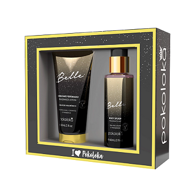 Coffret Kit Belle Pokoloka - Body Splash 60 ml + Hidratante Perfumado 60 ml