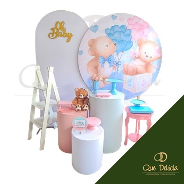 Kit Decoração Pegue e Monte Chá Revelação para Alugar