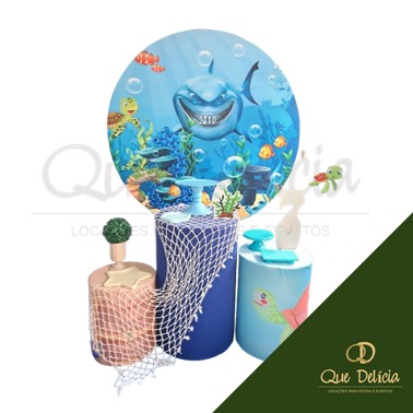 Kit Decoração Pegue e Monte Fundo do Mar Tubarão para Alugar