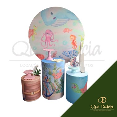 Kit Decoração Pegue e Monte Fundo do Mar para Alugar