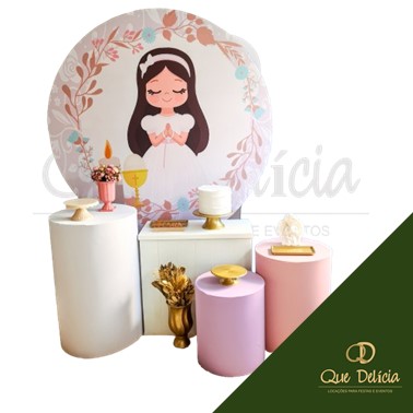 Kit Decoração Pegue e Monte 1ª Eucaristia para Alugar