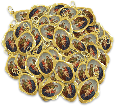 100 Medalhas de Sagrada Familia - Resinadas