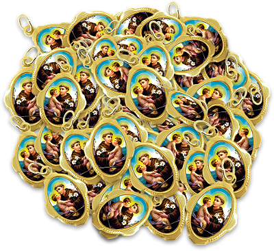 100 Medalhas de Santo Antonio - Resinadas