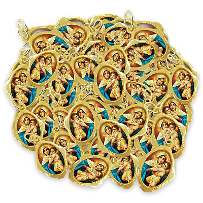 100 Medalhas de Mãe Rainha - Resinadas