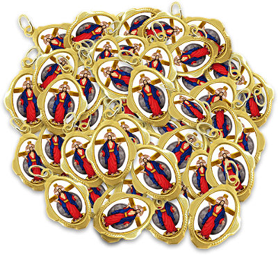 100 Medalhas de Jesus Santa Chagas - Resinadas