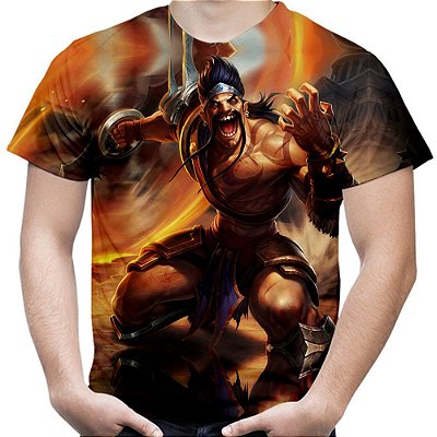 Camiseta Masculina Draven League of Legends Estampa Total