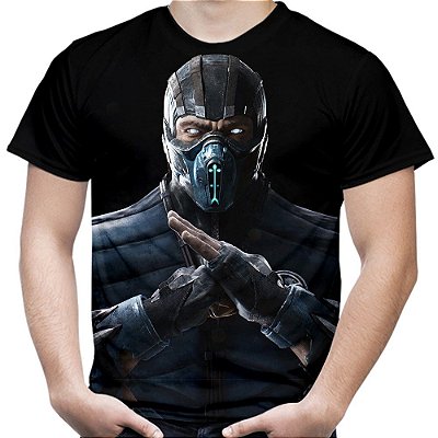 Camiseta Masculina Sub-Zero Mortal Kombat Estampa Total