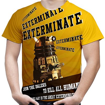 Camiseta Masculina Dalek Doctor Who Estampa Total